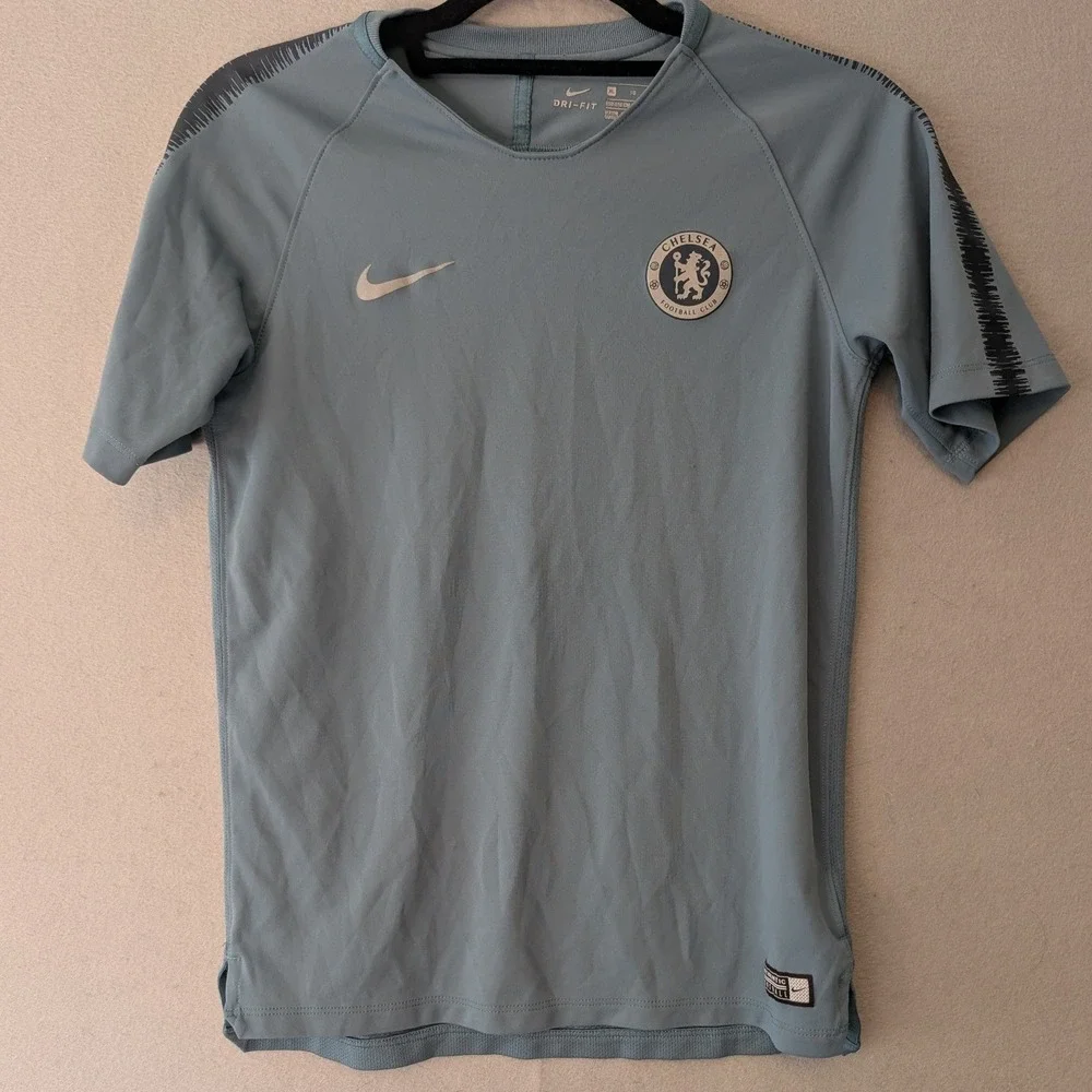 Nike Chelsea FC Squad Training Jersey Teal Blue Dri-FIT Soccer Football Boys XL
